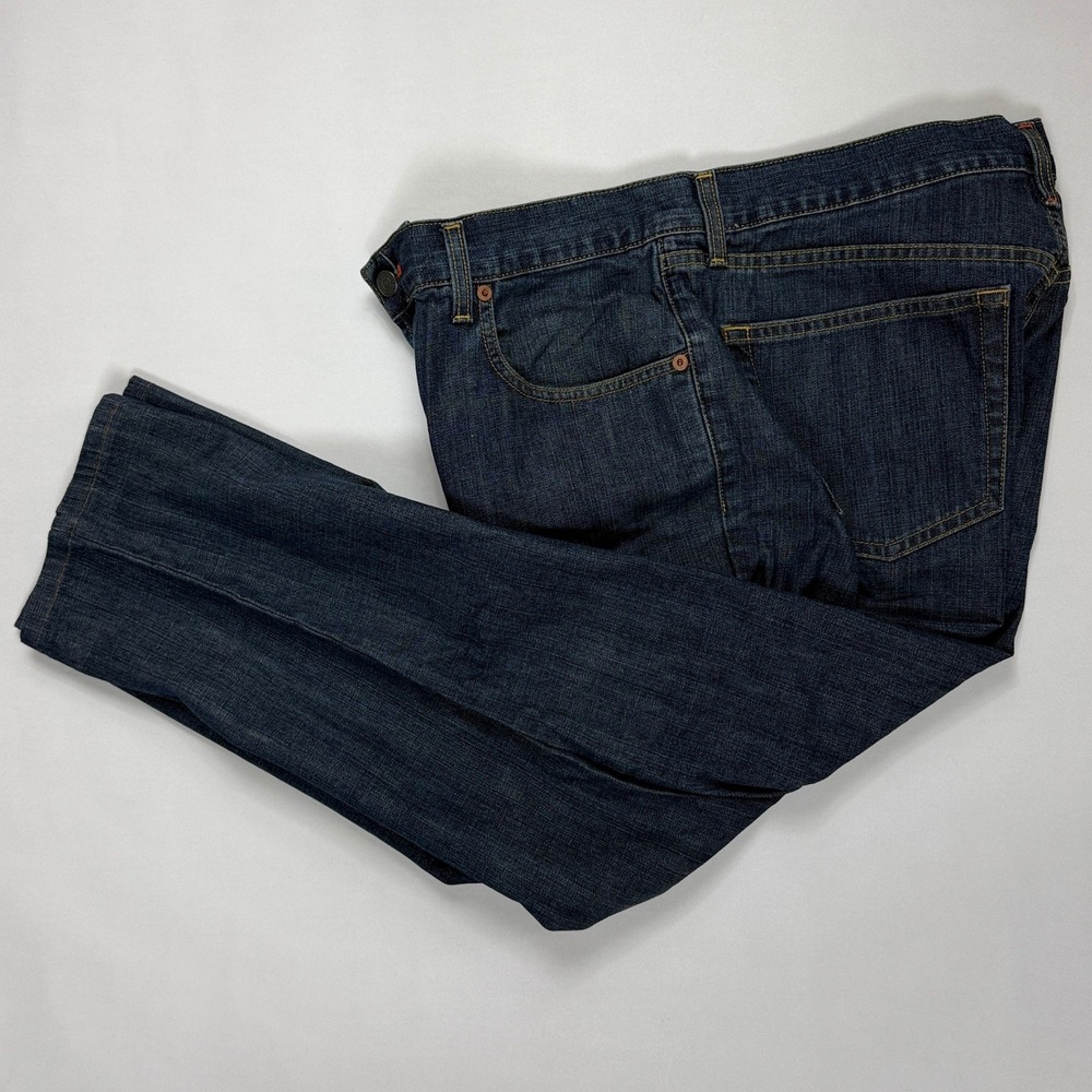 Faconnable France F38 Mens Y2K Dark Wash Short / Ankle Jeans Button Fly 35x24